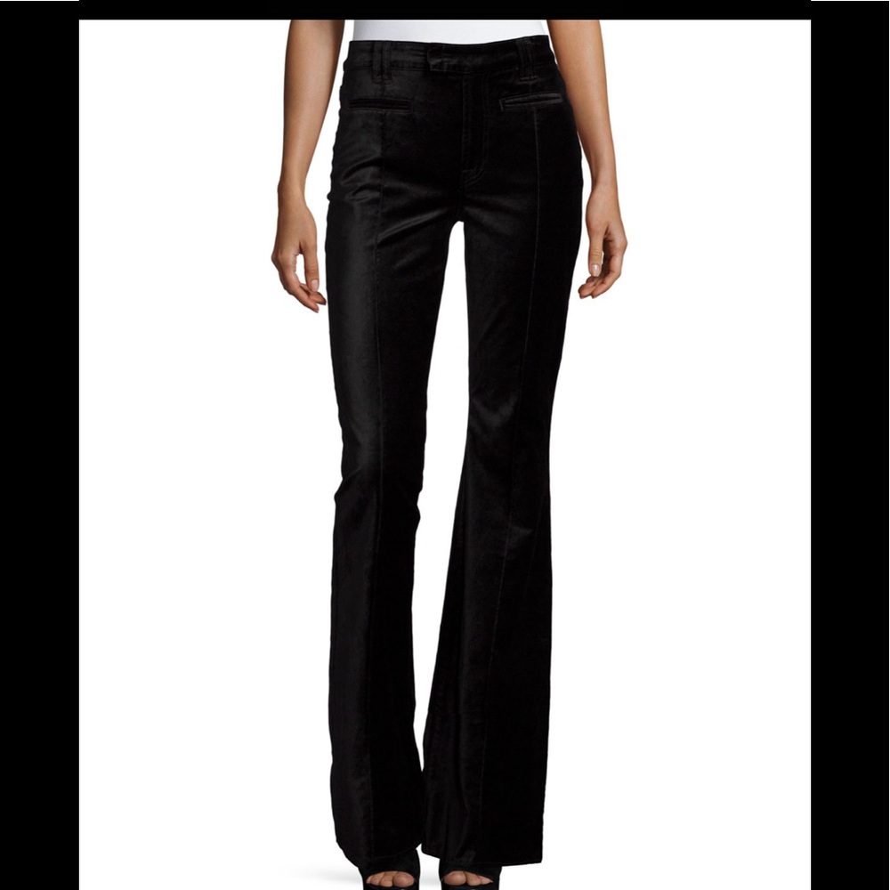 7 for all Mankind The Pintuck Trouser black velvet